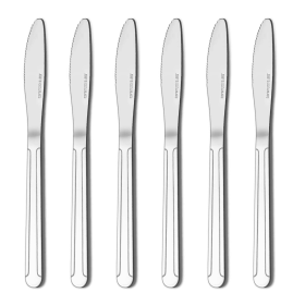 Bestdin Dinner Knife Set, 24 Pieces 8-inch Kitchen Knives, Pattern Design Stainless Steel Cutlery Knife, Table Knives for Home, Hotel and Restaurant,