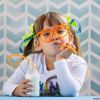 Drinking Straws Glasses Plastic 5Pcs Fun Glasses Straw Covers Cap Reusable Straws for Kids Glasses Straws Drinking Adult Party Fun Straws for Eye Glas