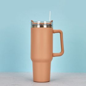 1200ml Stainless Steel Mug Coffee Cup Thermal Travel Car Auto Mugs Thermos 40 Oz Tumbler with Handle Straw Cup Drinkware New In (capacity: 1200ml, Color: R)